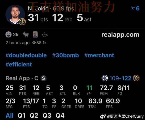 约基奇状态回升引发热议 积分榜形势更加明朗